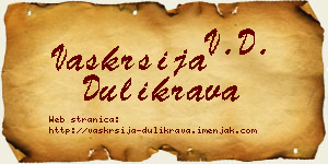 Vaskrsija Dulikrava vizit kartica